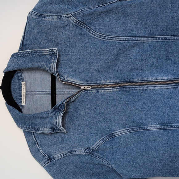 Abercrombie & Fitch Women's Blue Denim Short Sleeve Dress - Picture 4 of 6